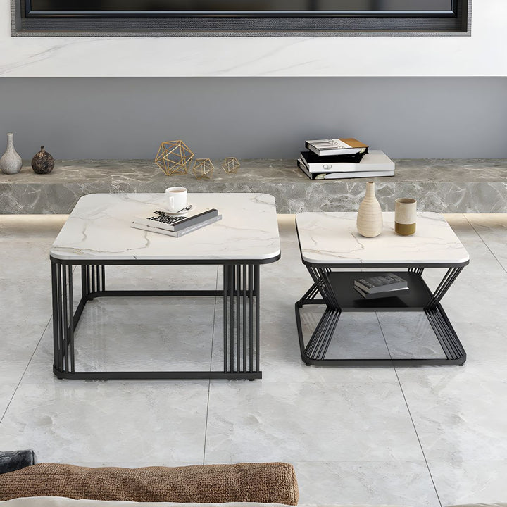 Marbello Modern Square Nesting Coffee Table Set