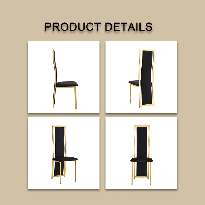 Lusso Modern Upholstered High Back Dining Chairs