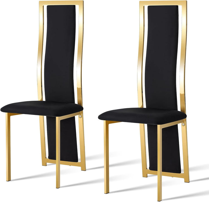 Lusso Modern Upholstered High Back Dining Chairs