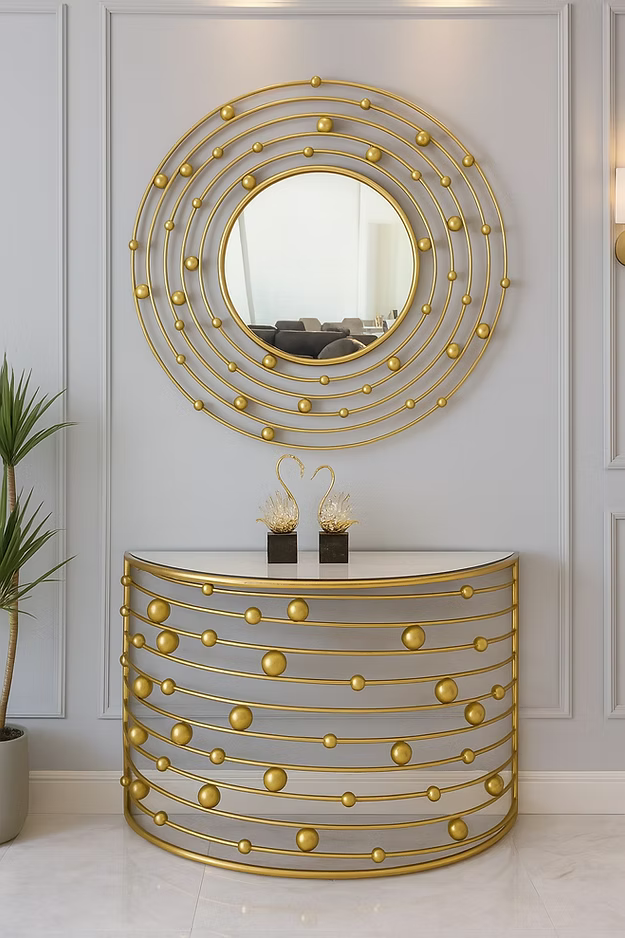 Sorbet Console & Mirror Set