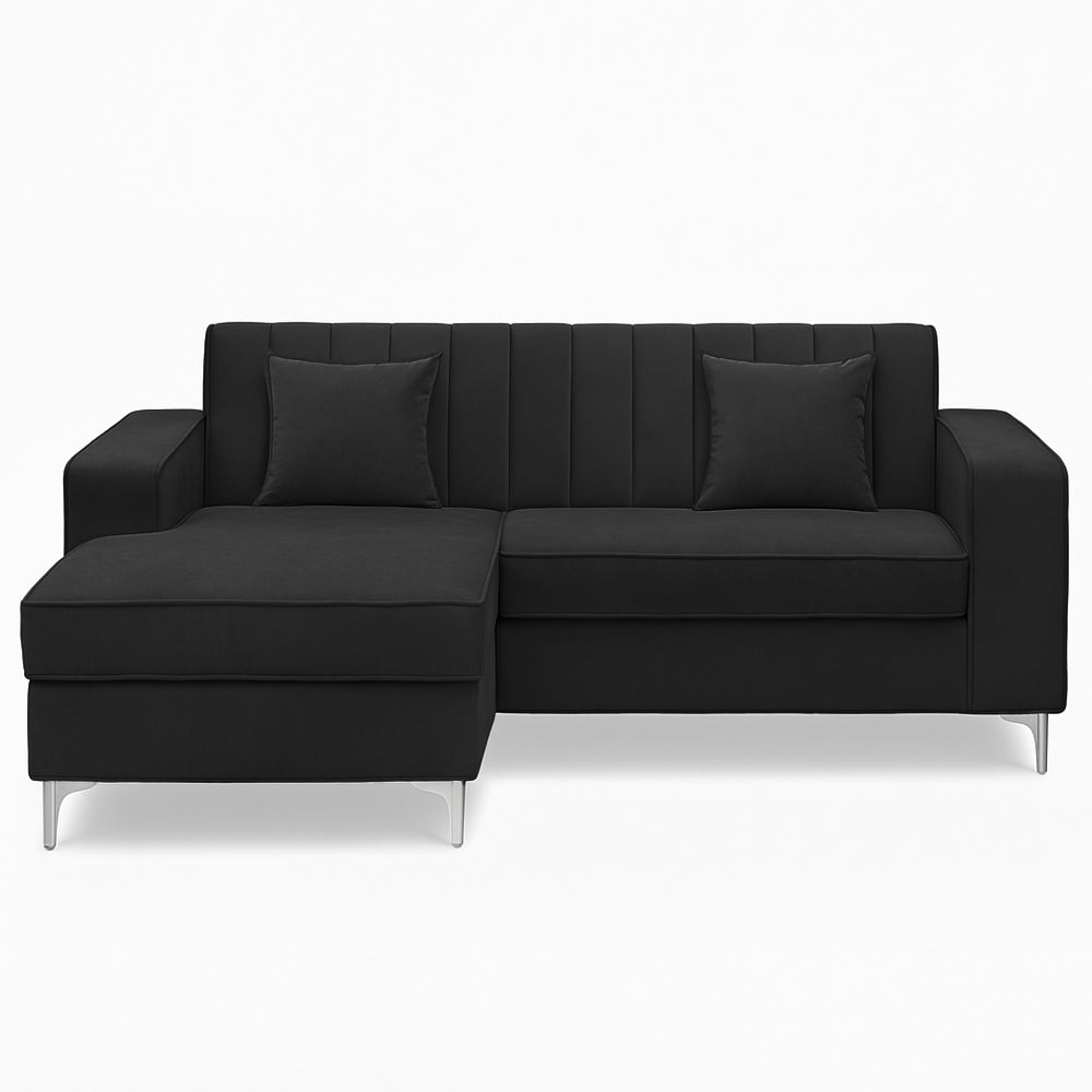 Alison L Shape Velvet  Corner Sofa