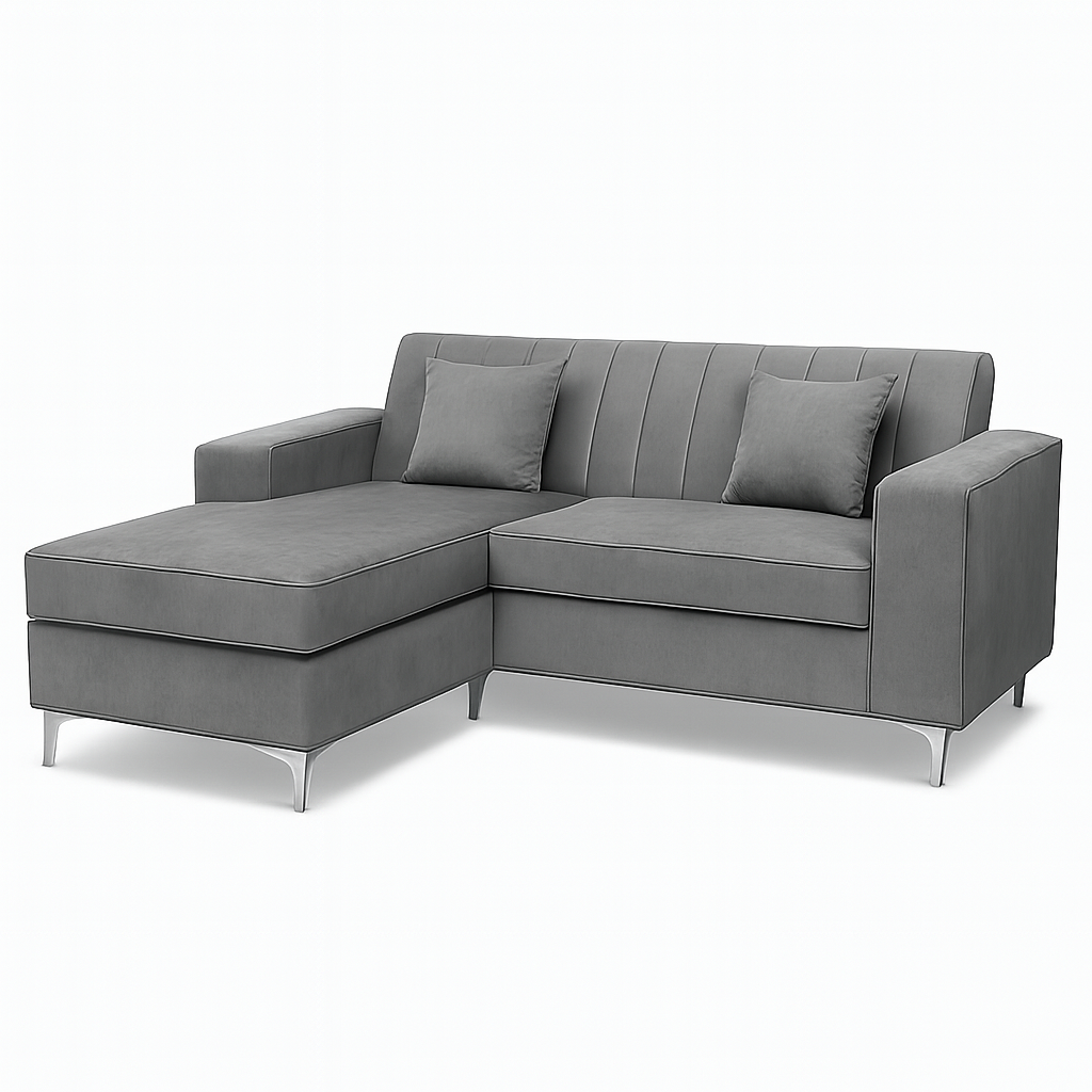 Alison L Shape Velvet  Corner Sofa