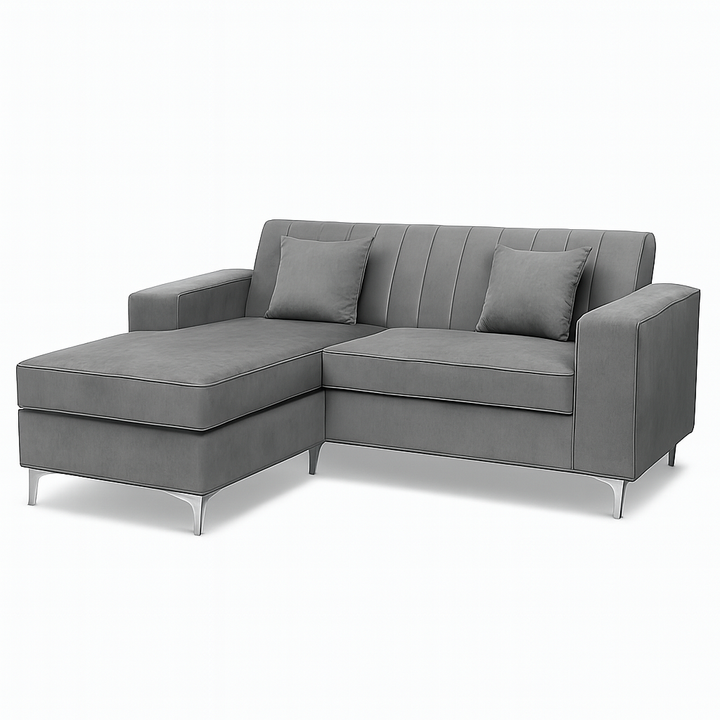 Alison L Shape Velvet  Corner Sofa