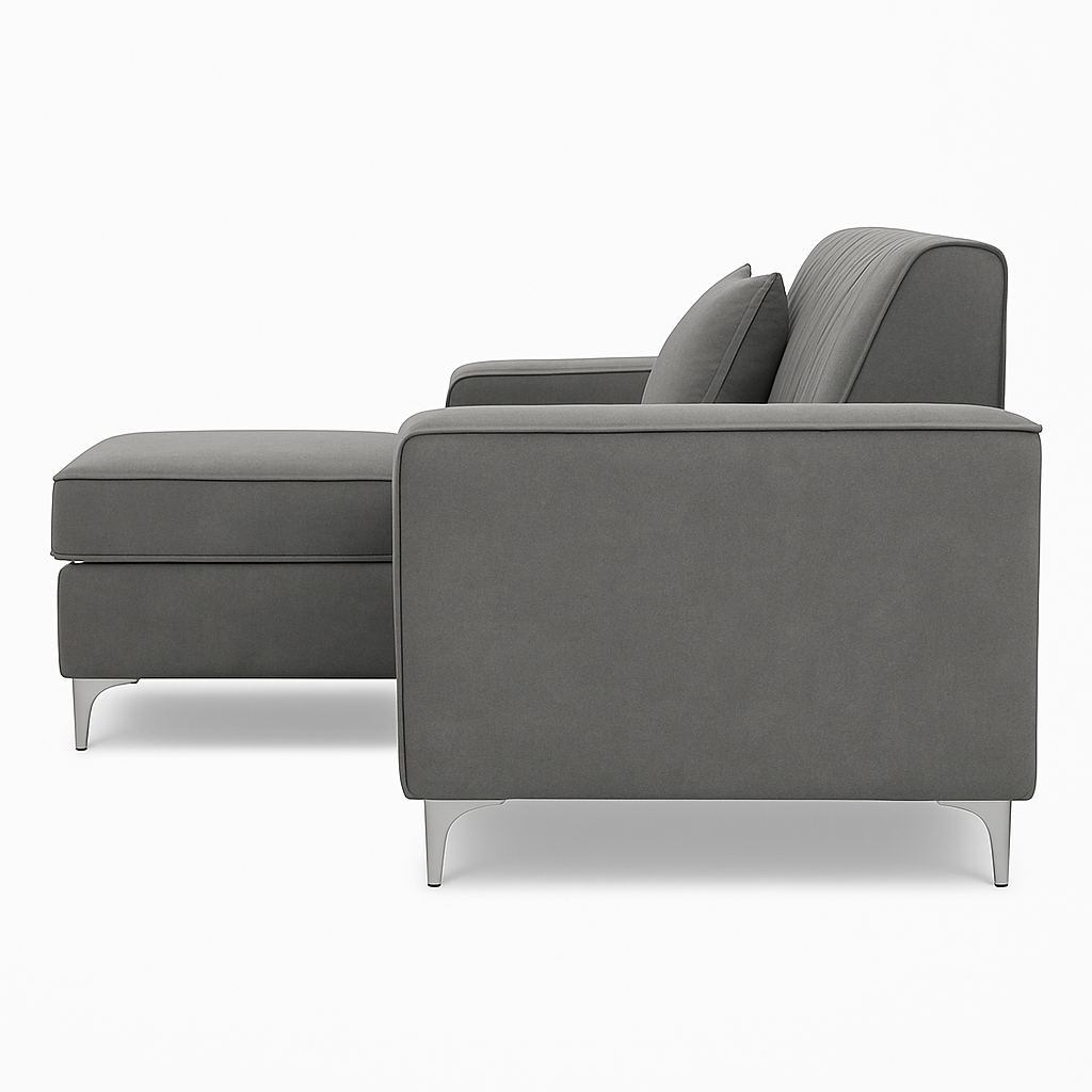 Alison L Shape Velvet  Corner Sofa