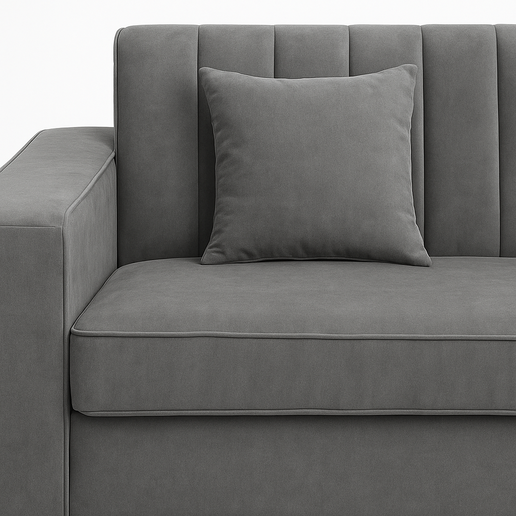 Alison L Shape Velvet  Corner Sofa