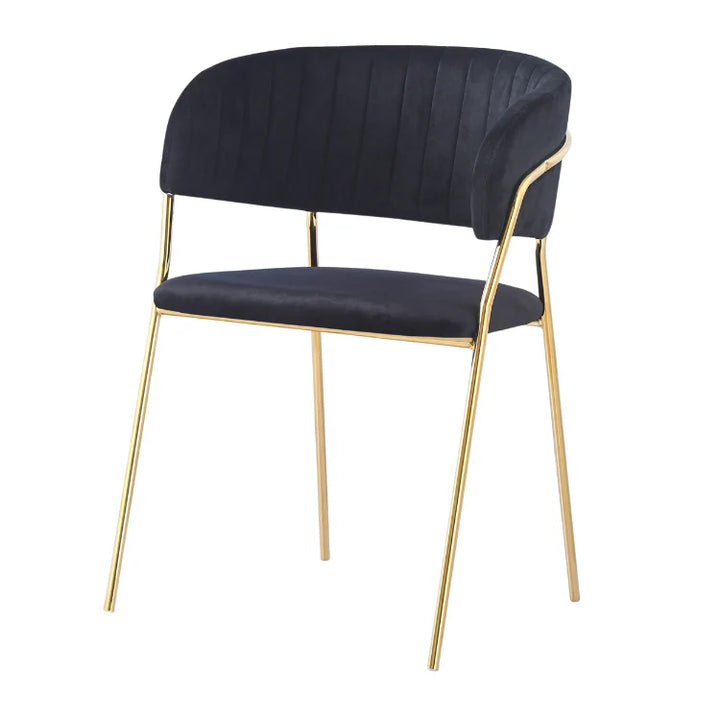 Velora Modern Velvet & Gold Dining Chair