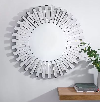 Blossom Silver Round Mirror