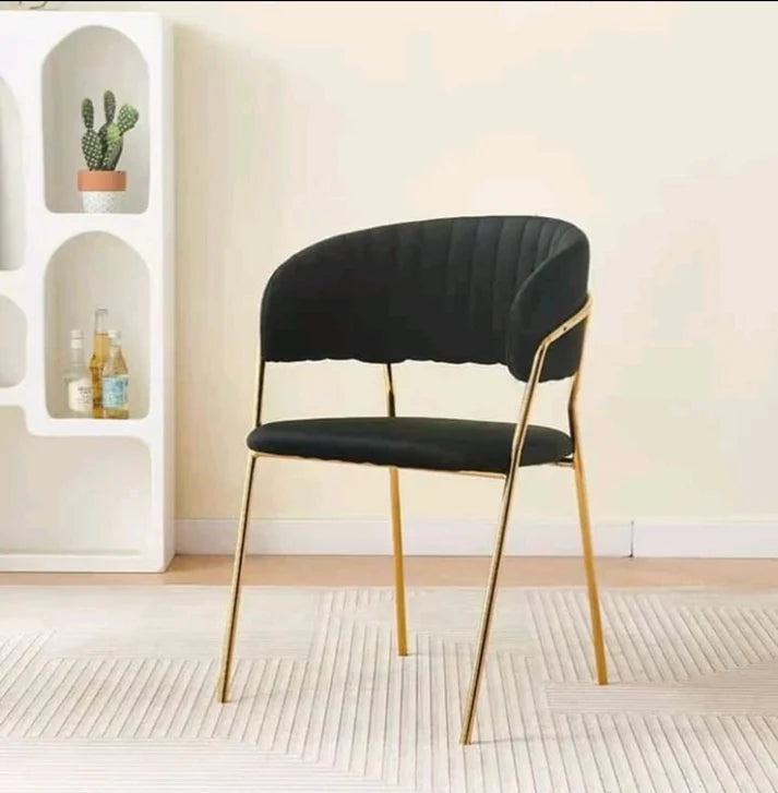 Velora Modern Velvet & Gold Dining Chair
