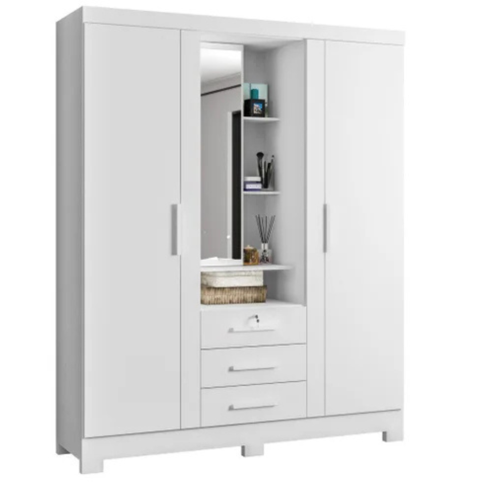 Capelinha Premium Wardrobe with 3 Doors and 3 Drawers