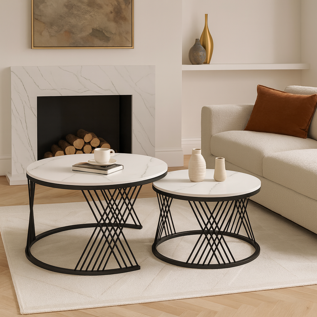 Becca Round Nesting Coffee Table Set