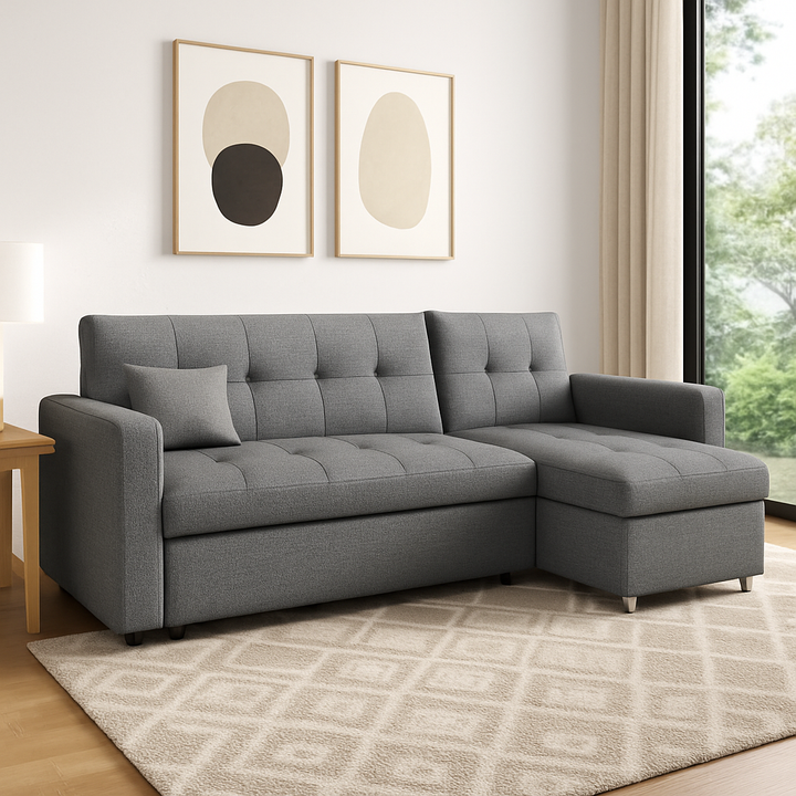Helena L Shape Corner Sofa With Daybed