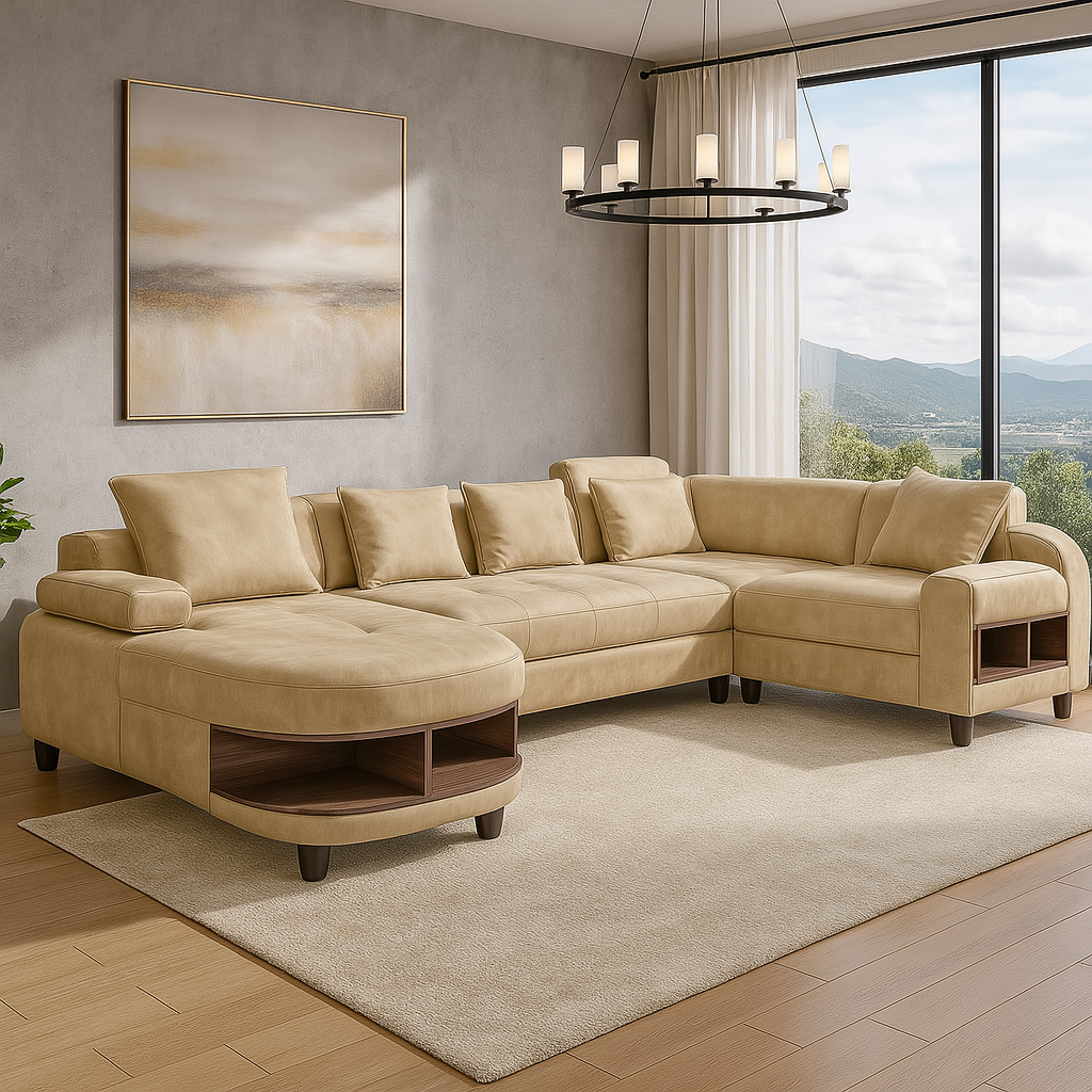 Clarence U Shape Sectional Corner Sofa- SD