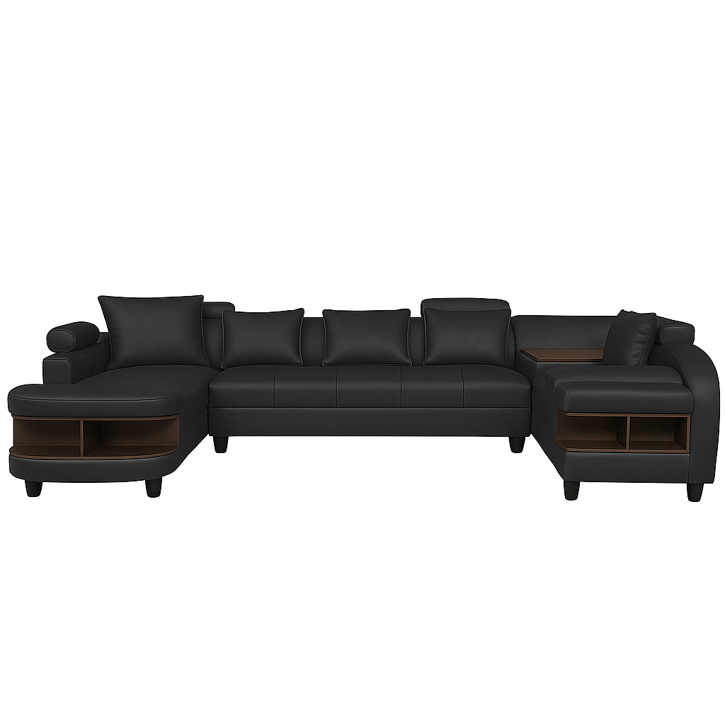 Clarence U Shape Sectional Corner Sofa- PU