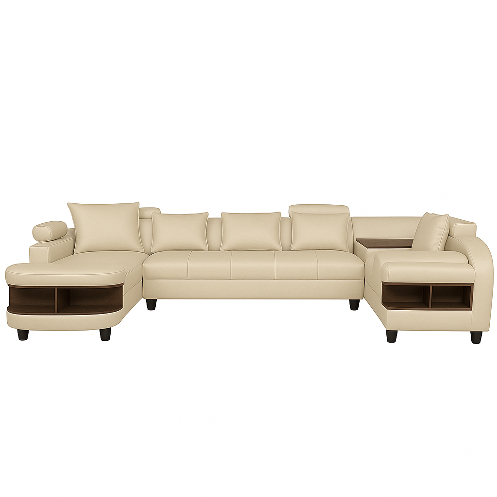 Clarence U Shape Sectional Corner Sofa- PU