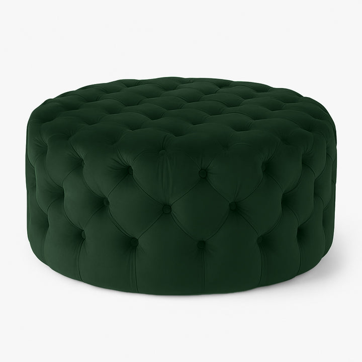Clark Round Velvet Upholstered Ottoman