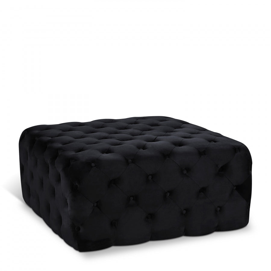 Clark Square Velvet Upholstered Ottoman
