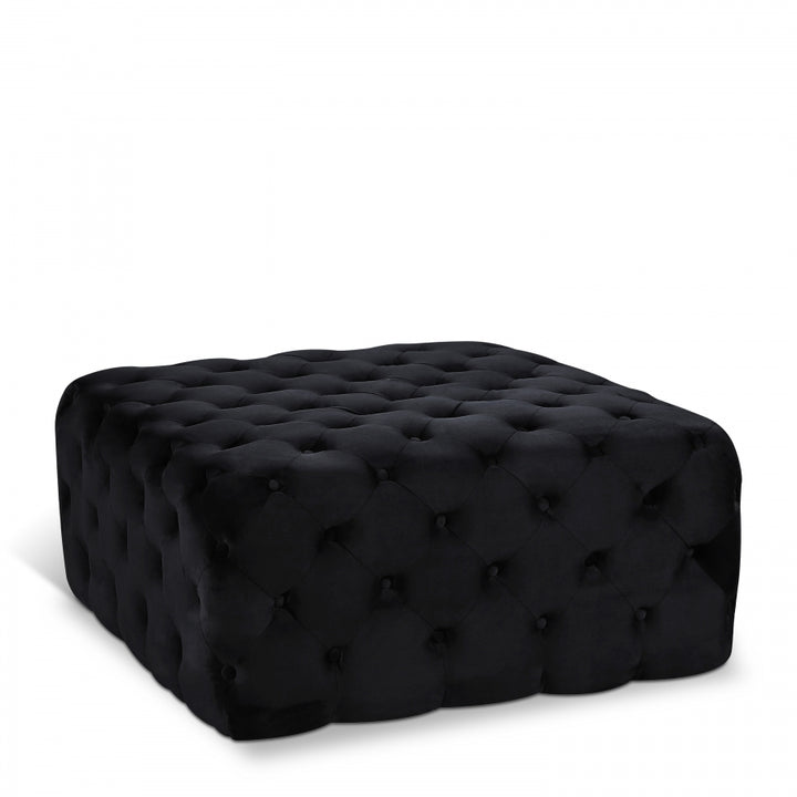 Clark Square Velvet Upholstered Ottoman
