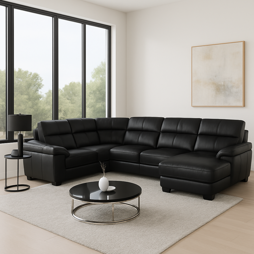 Claude U Shaped Corner Sectional Sofa-PU
