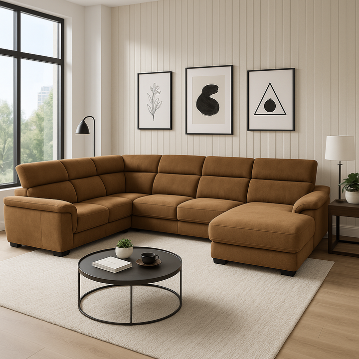 Claude U Shaped Corner Sectional Sofa- SD
