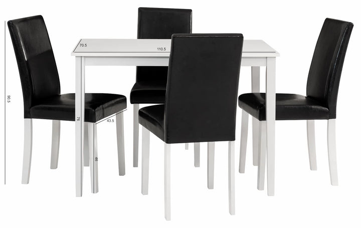 Delmore 5PC Dinning Set -White