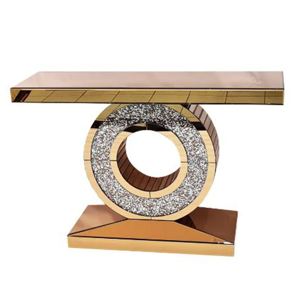 Eliza Rose Gold Mirror Console Table