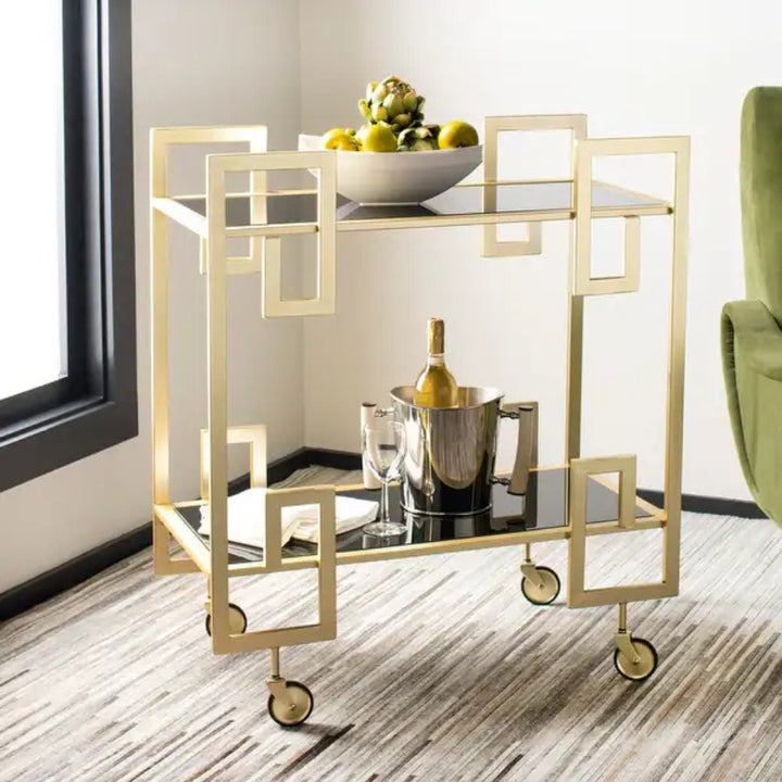 Everly Gold Serving Trolley/Cart