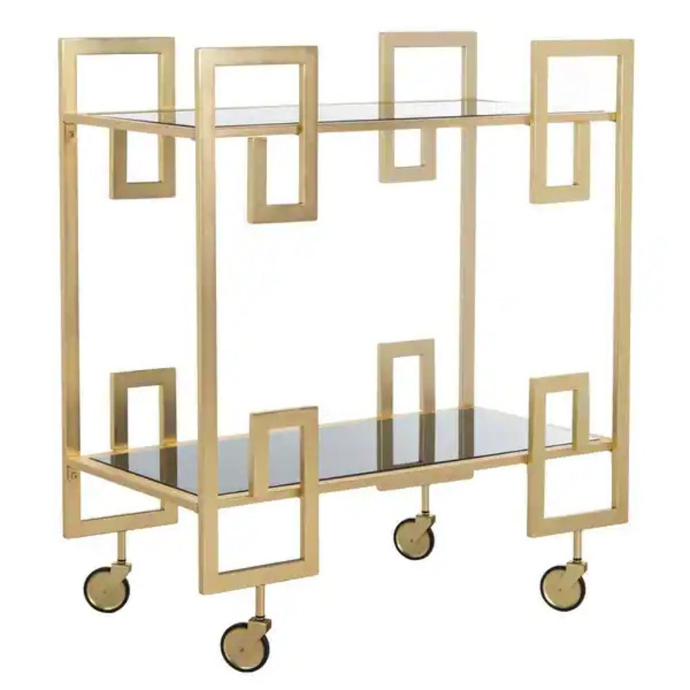 Everly Gold Serving Trolley/Cart