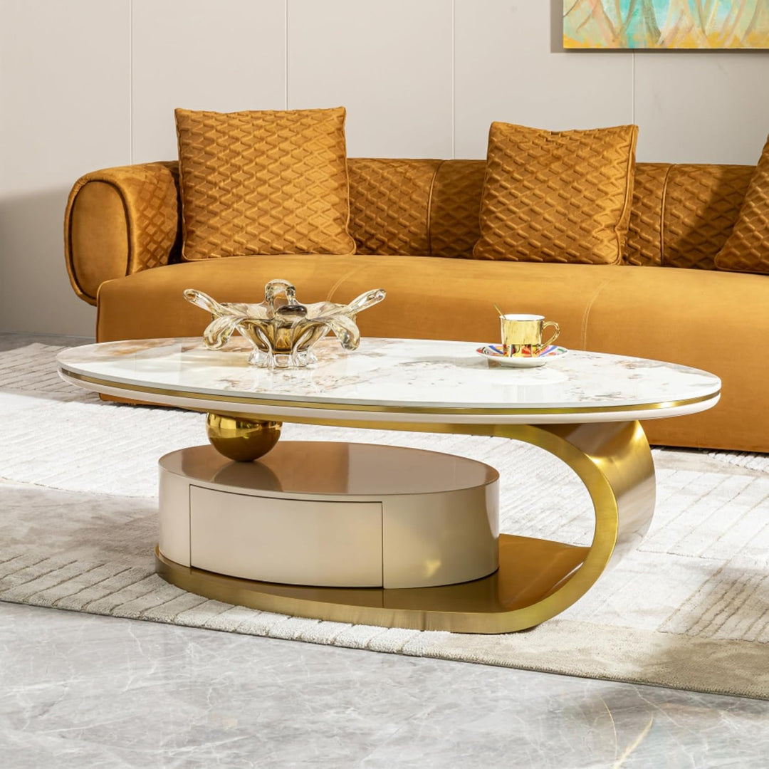 Eydis Coffee Table With Sintered Stone Top