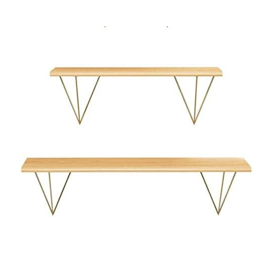 Golden Partition Tri Wall Shelf