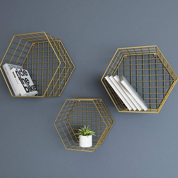 Honeycomb Floating Wall Shelf