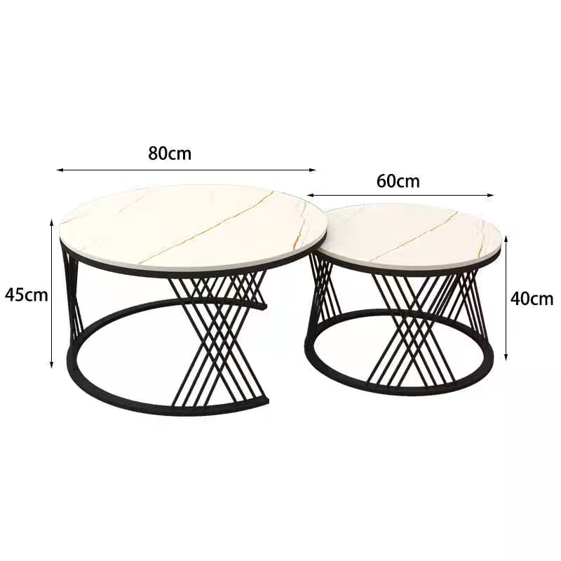 Becca Round Nesting Coffee Table Set