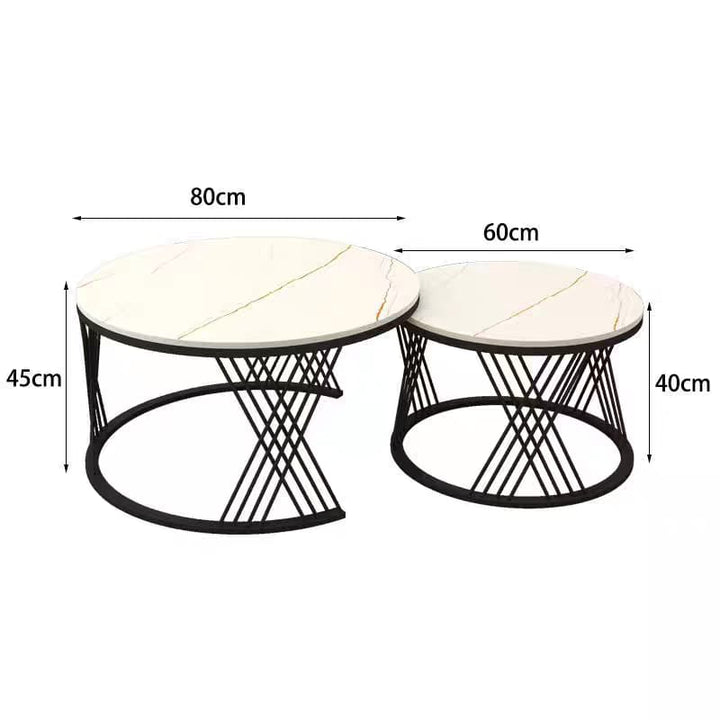 Becca Round Nesting Coffee Table Set