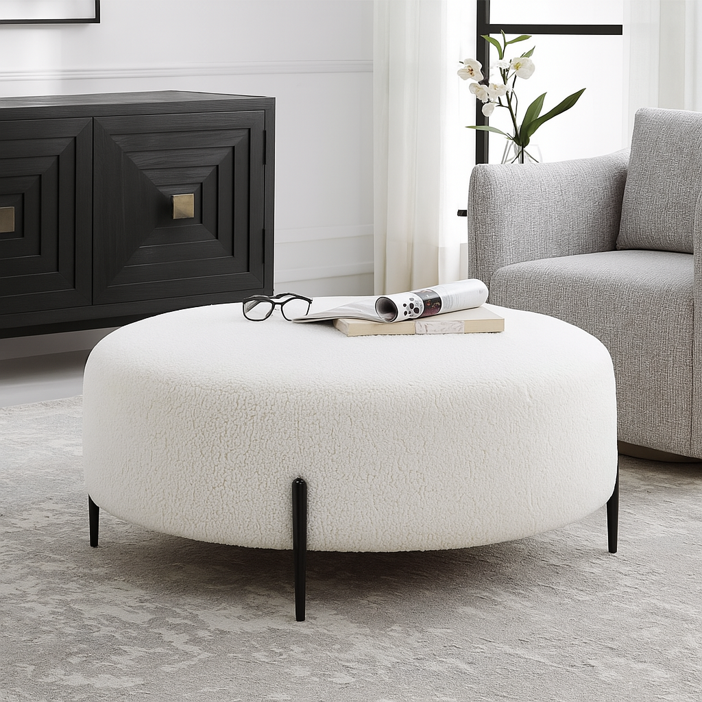 Levi Plush Ottoman
