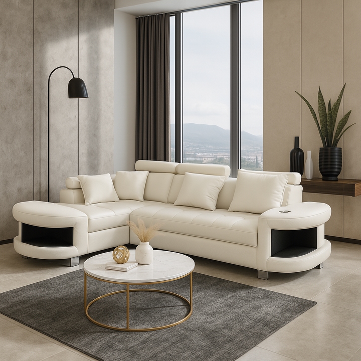 Maggie L Shape Corner Sofa-PU