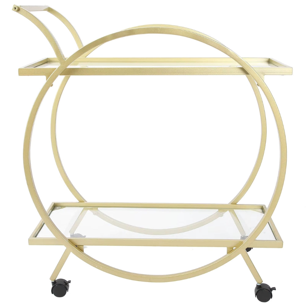 Mazena  2 Mirrored Serving Trolley/Cart