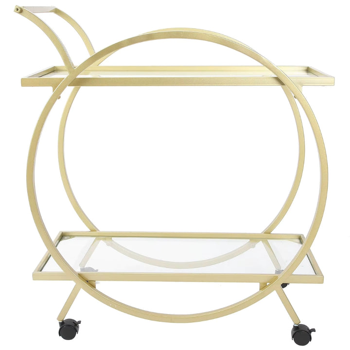 Mazena  2 Mirrored Serving Trolley/Cart