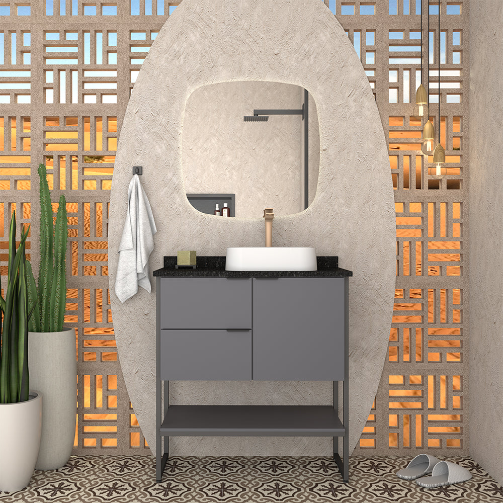 Nilo Wooden Bathroom Vanity With Bali Basin