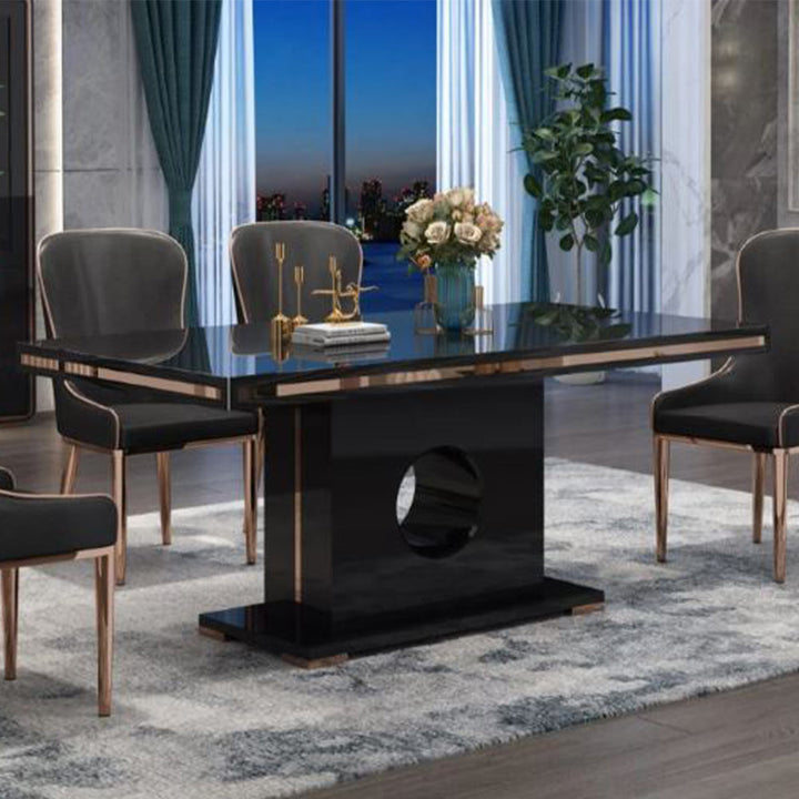 Odora Gold & Black Dinning Table Only