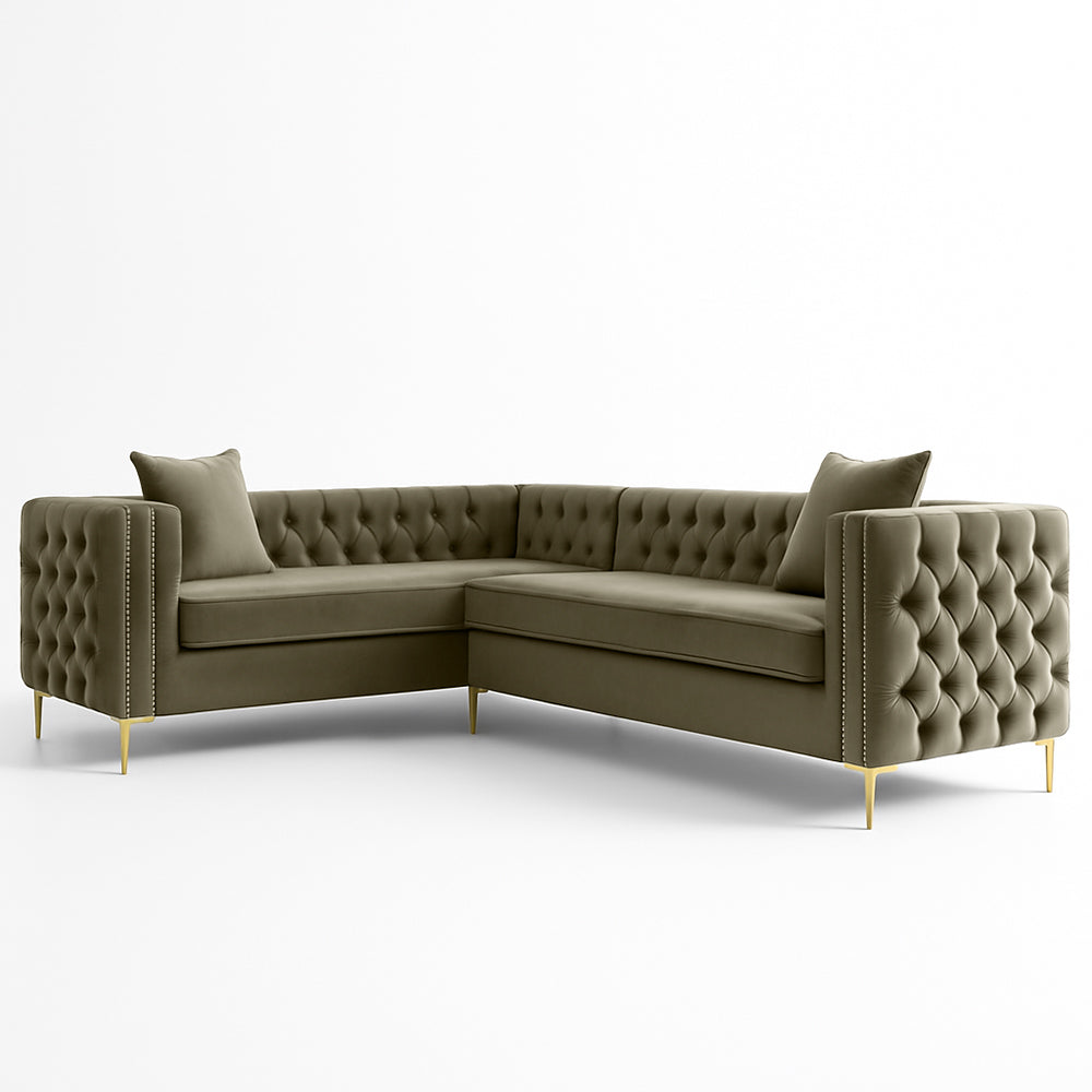 Oxford Chesterfield Corner Button Couch