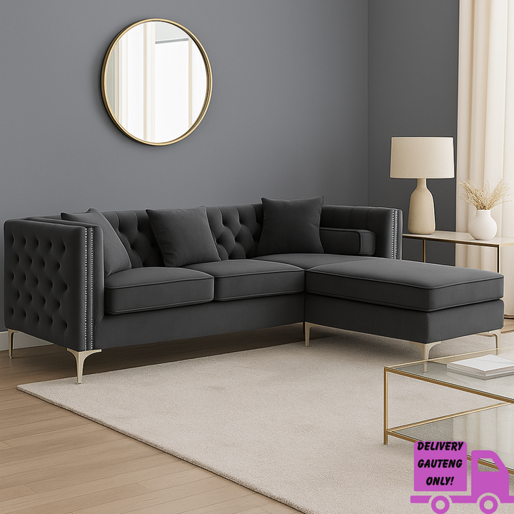 Oxford Corner Chesterfield Reversible Sectional Couch