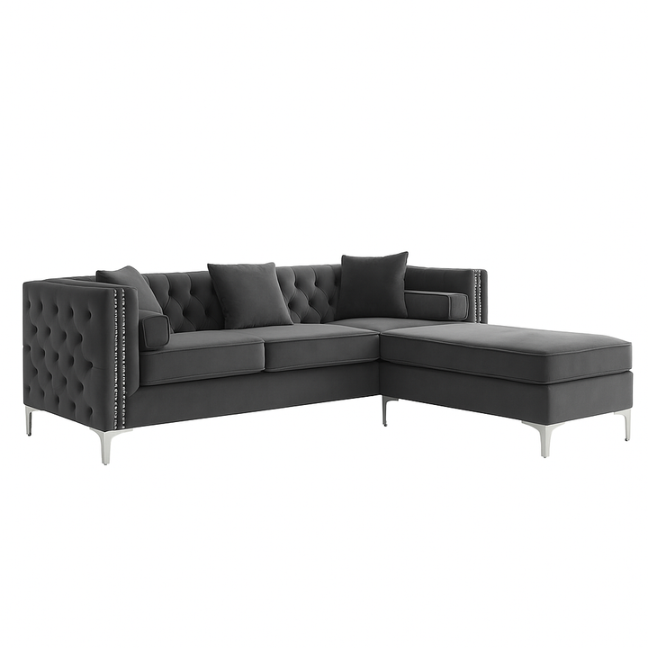 Oxford Corner Chesterfield Reversible Sectional Couch