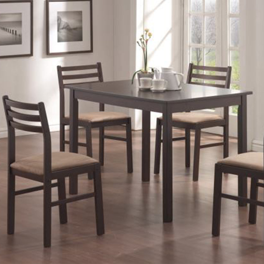 Penelope 5 Piece Dinning Set Cappuccino