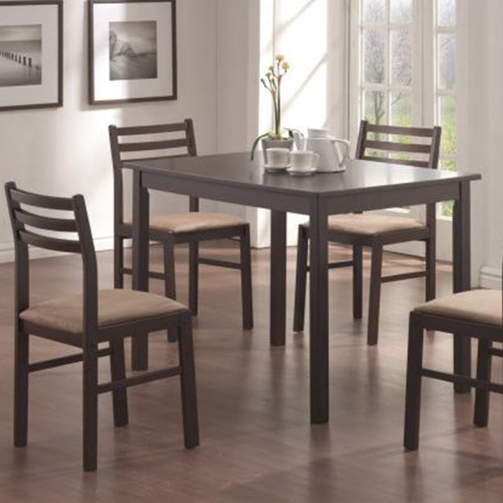 Penelope 5 Piece Dinning Set Cappuccino