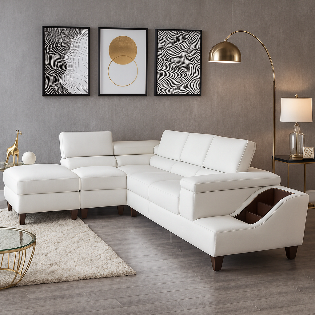 Phoebe L Shape Corner Sofa - PU