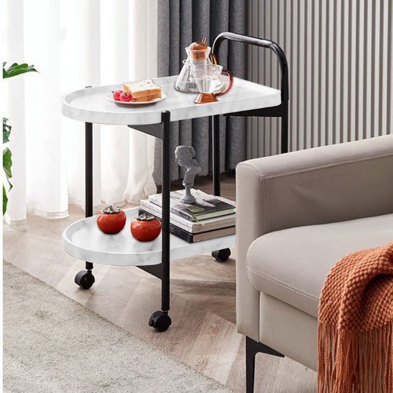 Chloe Marble 2-Tier Storage Trolley/Cart