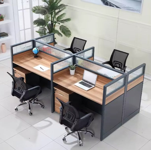 Nexus 4-Way Office Workstation ( Chairs Excluded)