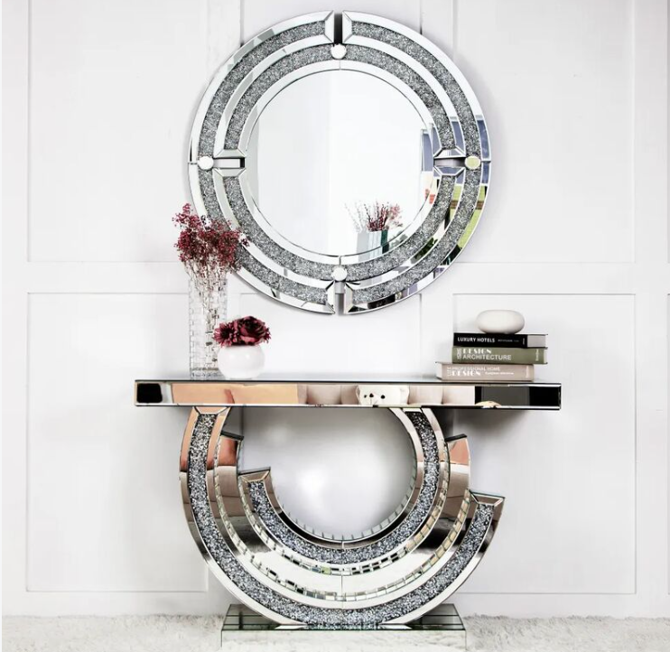 Luciana Console Table And Mirror With Light