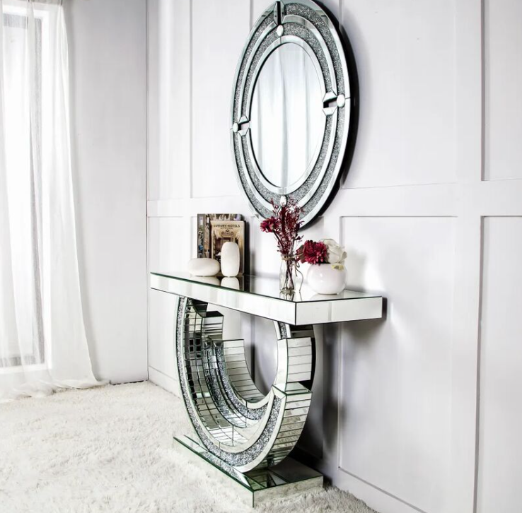 Luciana Console Table And Mirror With Light