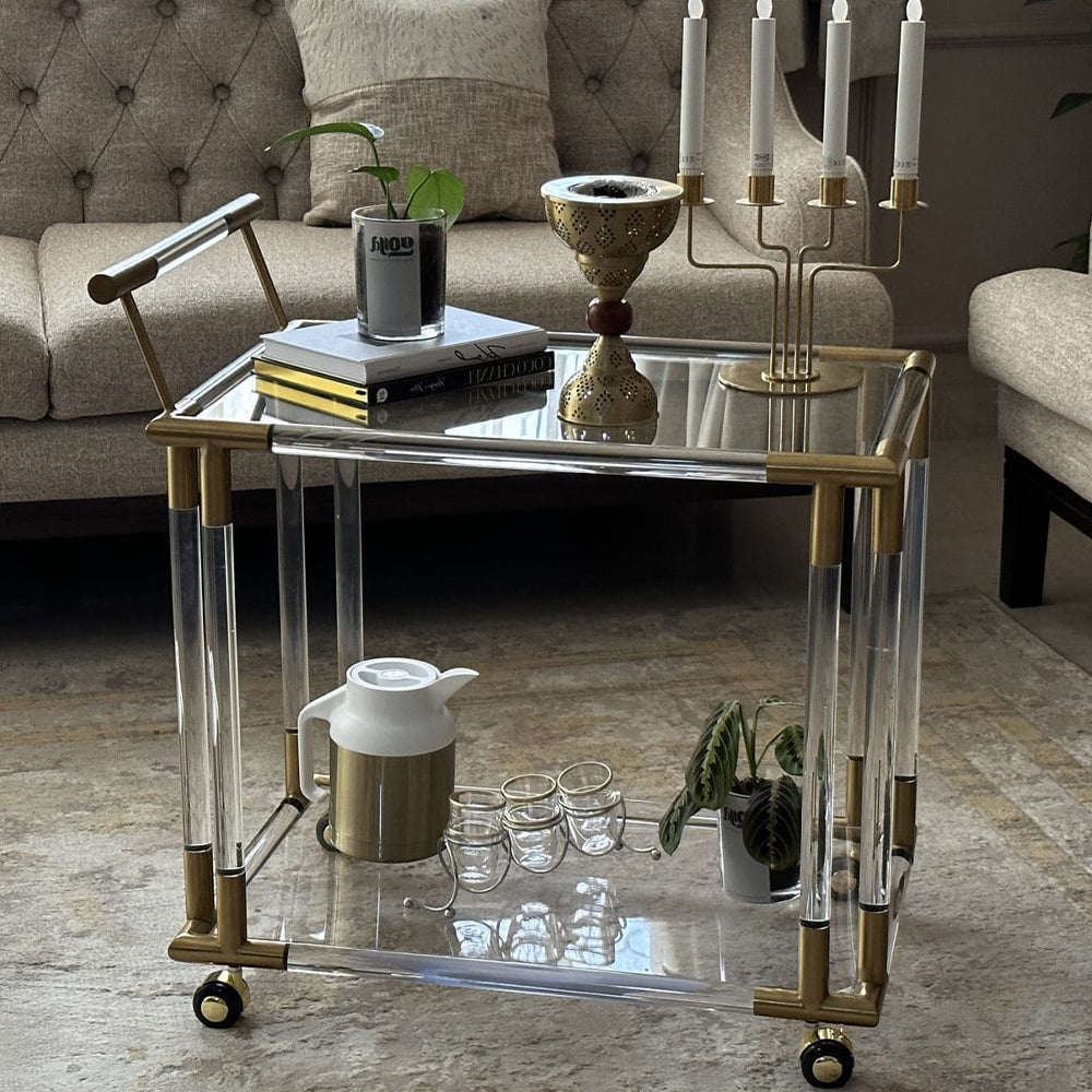 Taytum Lucite Tea/Bar Cart