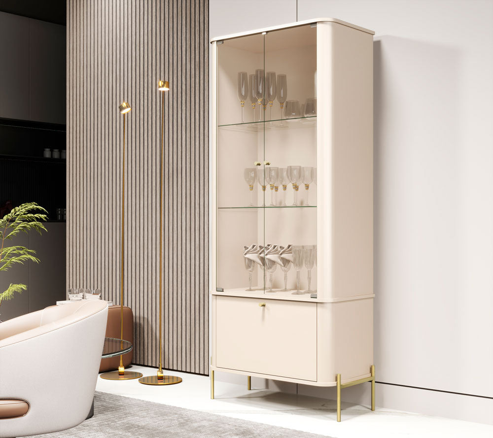 Tucupí Curved Glass Cabinet